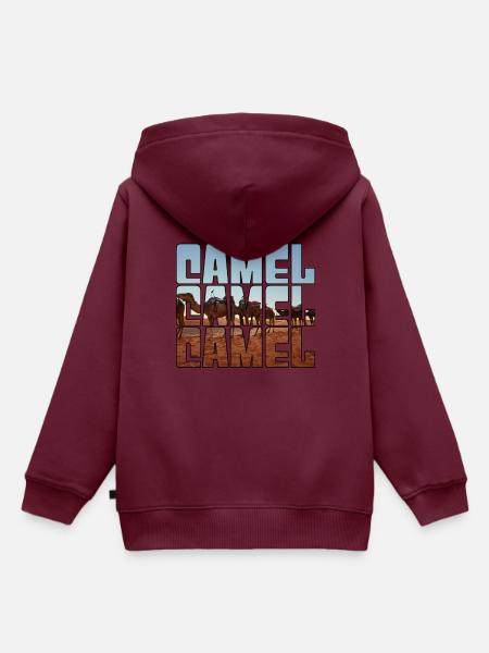 Kamel - Kinder Premium Organic Hoodie - Burgunderrot