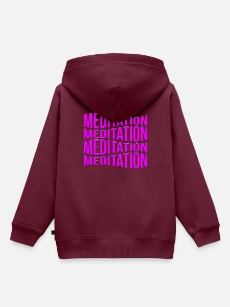 meditation - Kinder Premium Organic Hoodie - Burgunderrot