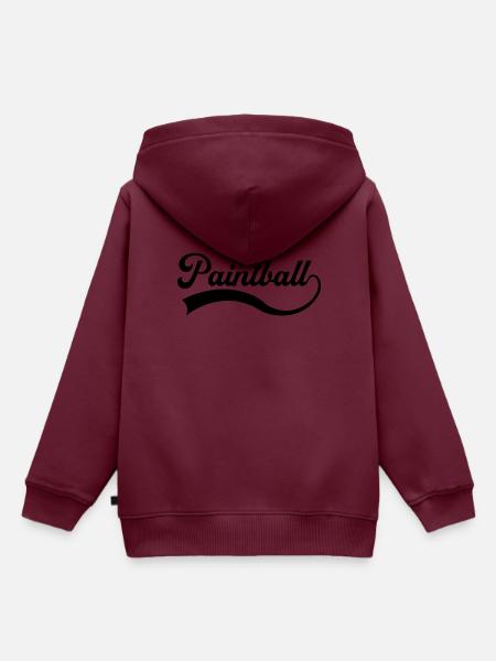Paintball Schriftzug - Kinder Premium Organic Hoodie - Burgunderrot