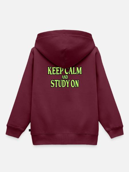 Studieren Spruch - Kinder Premium Organic Hoodie - Burgunderrot