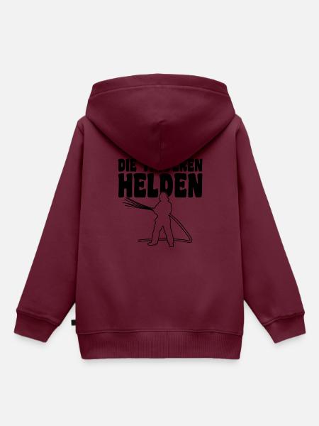 Feuerwehr Tapfere Helden - Kinder Premium Organic Hoodie - Burgunderrot