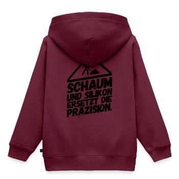 Bauarbeiter Baustelle Schaum Silikon - Kinder Premium Organic Hoodie - Burgunderrot - Hinten - AI Model Kid Female (0cm)