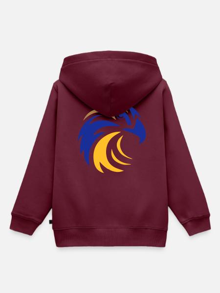 Adlerkopf Eagle - Kinder Premium Organic Hoodie - Burgunderrot