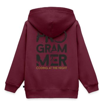Programmierer - Kinder Premium Organic Hoodie - Burgunderrot - Hinten - AI Model Kid Female (0cm)