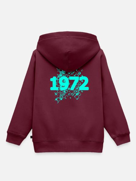1972 1972 - Kinder Premium Organic Hoodie - Burgunderrot
