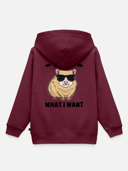 Hamster - Kinder Premium Organic Hoodie - Burgunderrot