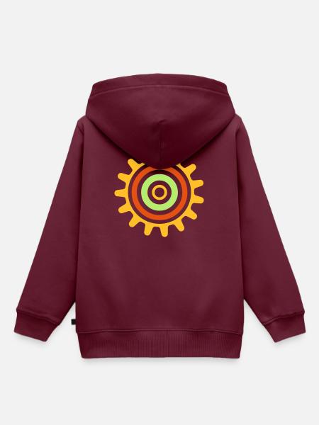 cogwheel - Zahnrad - Kinder Premium Organic Hoodie - Burgunderrot
