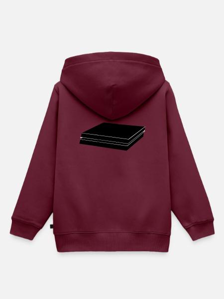 Konsole - Kinder Premium Organic Hoodie - Burgunderrot