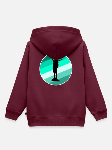 Reise - Kinder Premium Organic Hoodie - Burgunderrot