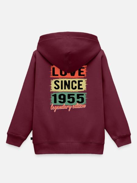 Awesome since 1955 - Kinder Premium Organic Hoodie - Burgunderrot