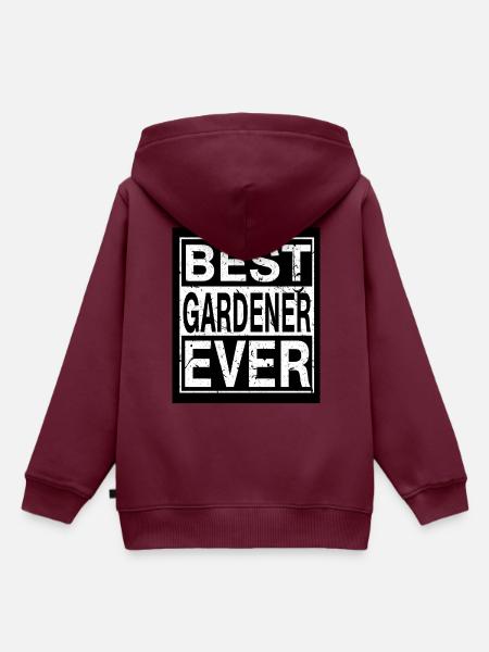 Gärtner Bester Gärtner - Kinder Premium Organic Hoodie - Burgunderrot