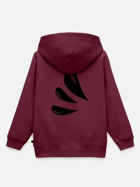 Tropfen Symbole - Kinder Premium Organic Hoodie - Burgunderrot