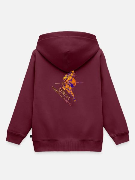 Göttin der Weisheit - Athene - Kinder Premium Organic Hoodie - Burgunderrot