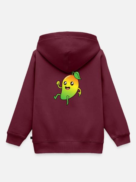 Kawaii Comic Mango - Kinder Premium Organic Hoodie - Burgunderrot