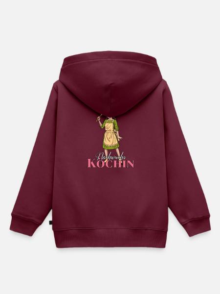 Mädchen Nachwuchs Koch - Kinder Premium Organic Hoodie - Burgunderrot