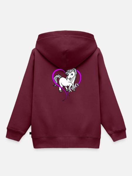 Pferdeliebhaber - Araber - Kinder Premium Organic Hoodie - Burgunderrot