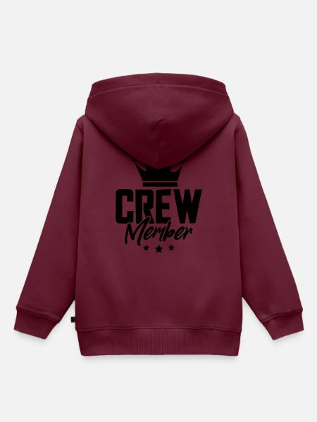 Official Crew Member - Kinder Premium Organic Hoodie - Burgunderrot
