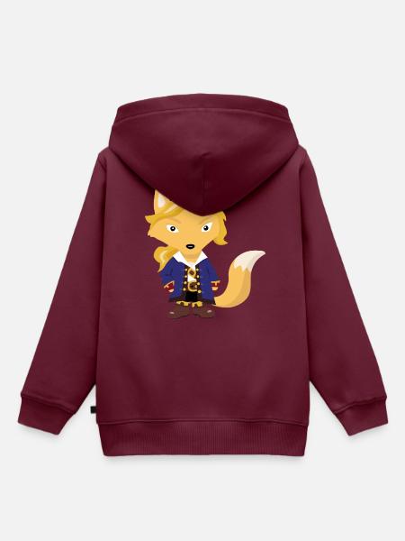 Fox Guybrush - Kinder Premium Organic Hoodie - Burgunderrot