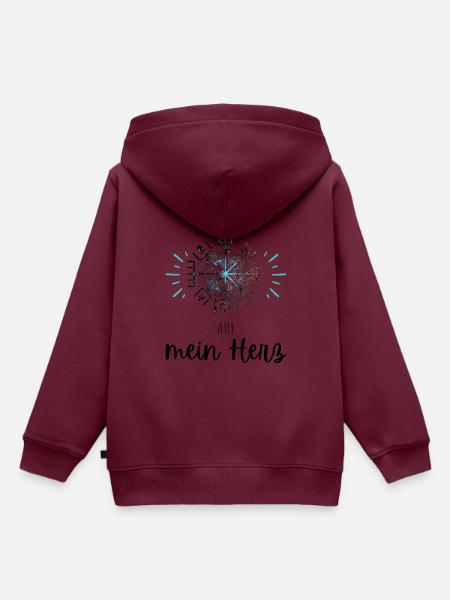 Wegweiser Motivation - VEGVISIR - Kinder Premium Organic Hoodie - Burgunderrot
