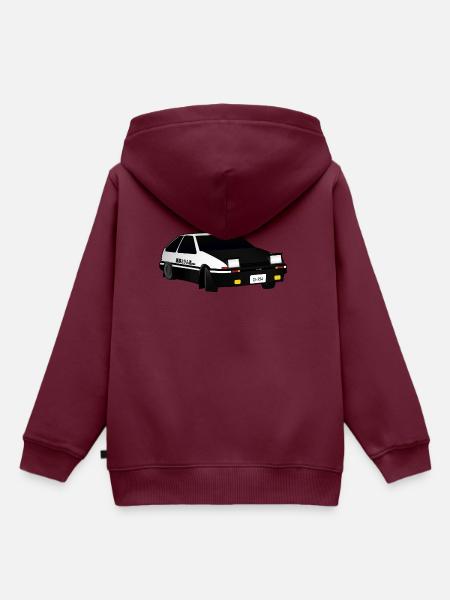 Initial D Driften Akina - Kinder Premium Organic Hoodie - Burgunderrot
