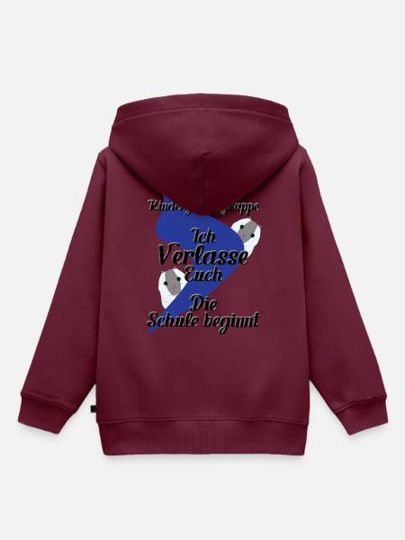Kindergartengruppe ich verlasse Euch - Kinder Premium Organic Hoodie - Burgunderrot