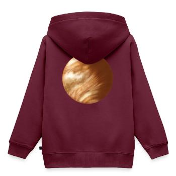 Venus, Planet des Jahres 2018 - Kinder Premium Organic Hoodie - Burgunderrot - Hinten - AI Model Kid Female (0cm)