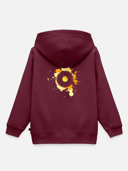 Vinyl - Kinder Premium Organic Hoodie - Burgunderrot