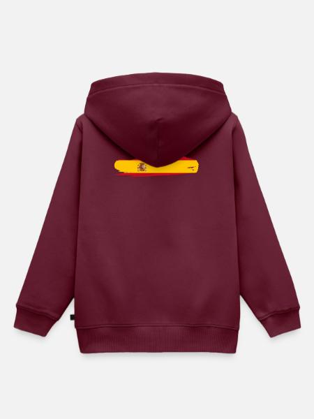 Spanien - Kinder Premium Organic Hoodie - Burgunderrot