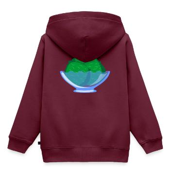 Eis Speiseeis Geschenk Vanille Eisbecher Sommer - Kinder Premium Organic Hoodie - Burgunderrot - Hinten - AI Model Kid Female (0cm)
