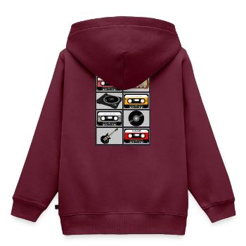 40 Jahre der Musik - Kinder Premium Organic Hoodie - Burgunderrot - Hinten - AI Model Kid Female (0cm)