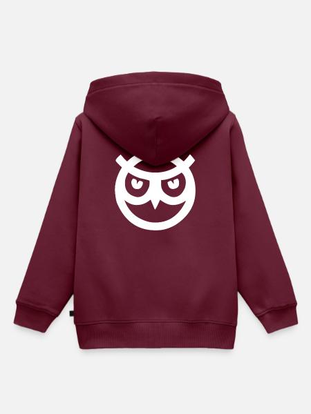 Böse Eule - Kinder Premium Organic Hoodie - Burgunderrot
