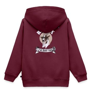 Relax I've Goat This Bock Ziege Sonnenbrille - Kinder Premium Organic Hoodie - Burgunderrot - Hinten - AI Model Kid Female (0cm)