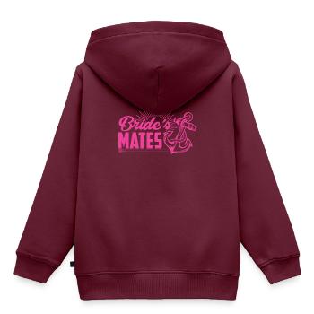 Bride´s mate - Kinder Premium Organic Hoodie - Burgunderrot - Hinten - AI Model Kid Female (0cm)
