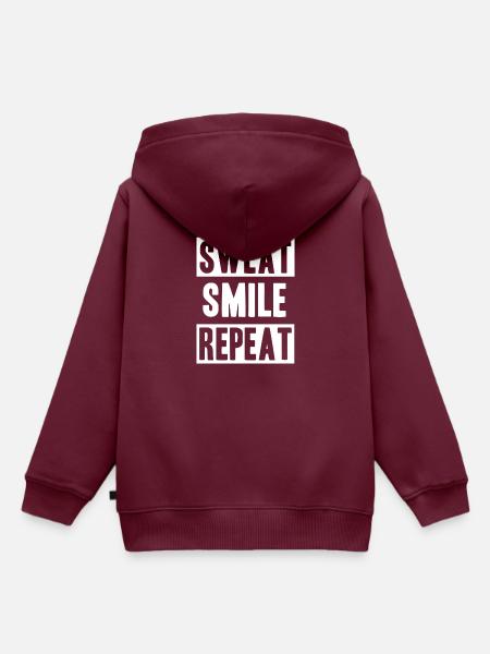 Training - Kinder Premium Organic Hoodie - Burgunderrot
