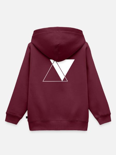 Dreieck - Abstrakt - Kunst - Kinder Premium Organic Hoodie - Burgunderrot