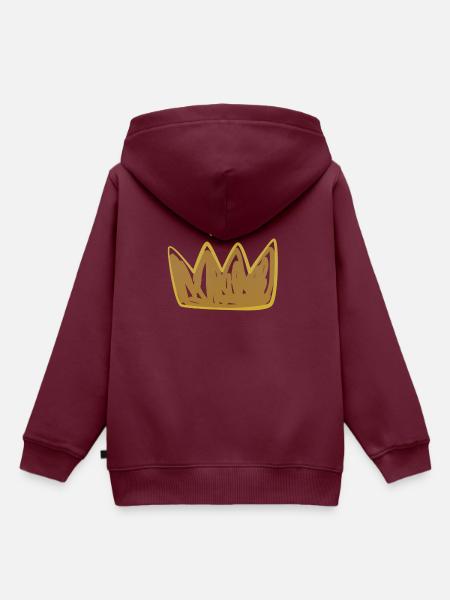 Continental Krone gold 3 - Kinder Premium Organic Hoodie - Burgunderrot