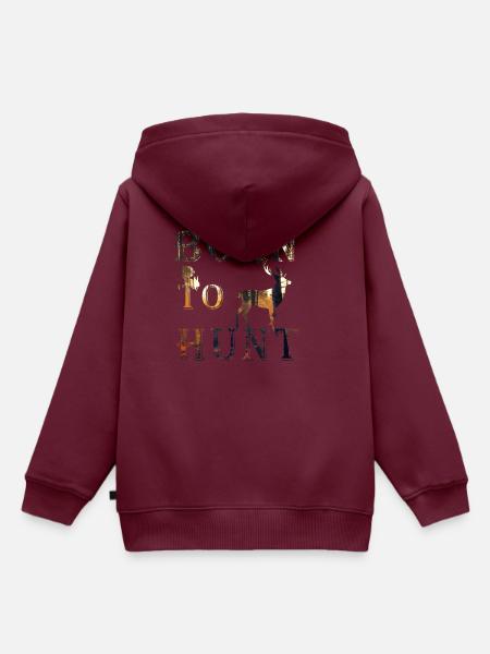 Born to Hunt - Kinder Premium Organic Hoodie - Burgunderrot