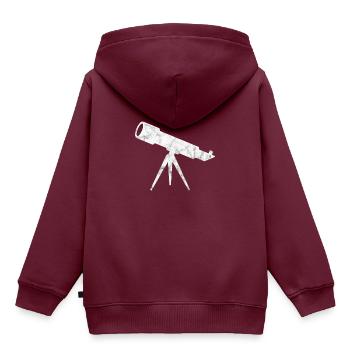 Astrologie - Kinder Premium Organic Hoodie - Burgunderrot - Hinten - AI Model Kid Female (0cm)