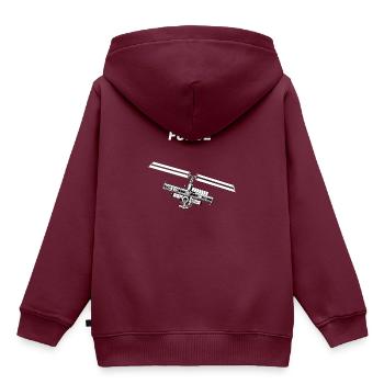 Raumfahrt Astronaut Satellit Universum Weltall - Kinder Premium Organic Hoodie - Burgunderrot - Hinten - AI Model Kid Female (0cm)