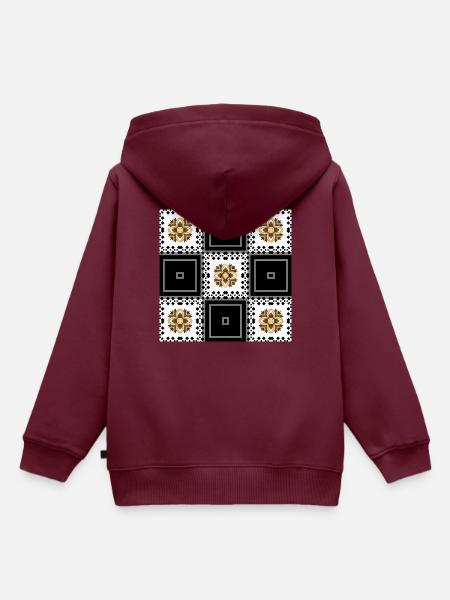 Abstraktion - Kinder Premium Organic Hoodie - Burgunderrot