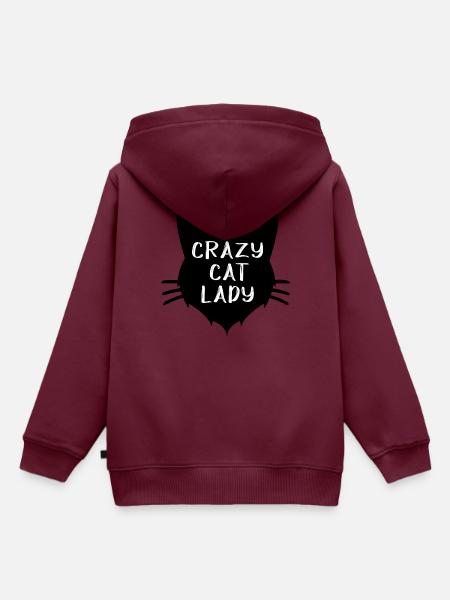 Katzendame - Kinder Premium Organic Hoodie - Burgunderrot
