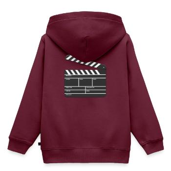 Regisseur Film Klappe Movie cinema - Kinder Premium Organic Hoodie - Burgunderrot - Hinten - AI Model Kid Female (0cm)