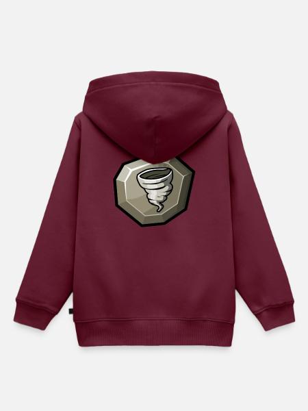 Element: Wind - Kinder Premium Organic Hoodie - Burgunderrot