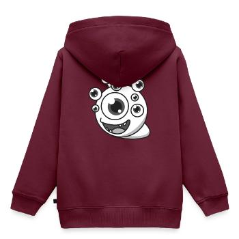 Ungeheuer Comic Augen Geschenk Halloween lustig - Kinder Premium Organic Hoodie - Burgunderrot - Hinten - AI Model Kid Female (0cm)