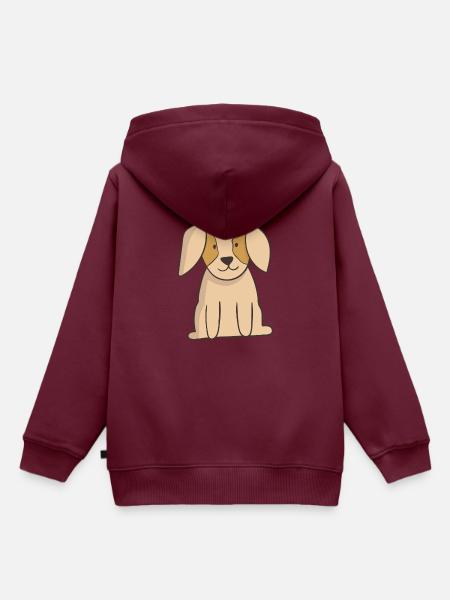 Puppy - Kinder Premium Organic Hoodie - Burgunderrot