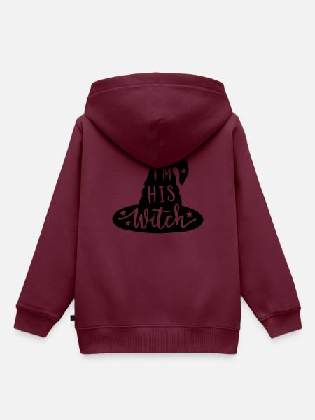 I m his witch - Kinder Premium Organic Hoodie - Burgunderrot