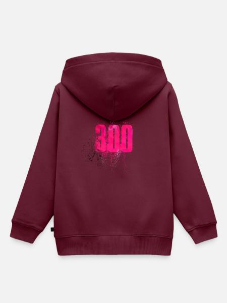 300 - Kinder Premium Organic Hoodie - Burgunderrot