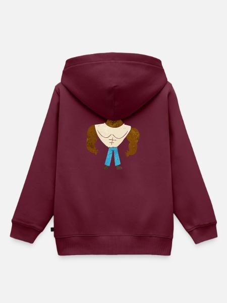 Muskelmann - Kinder Premium Organic Hoodie - Burgunderrot