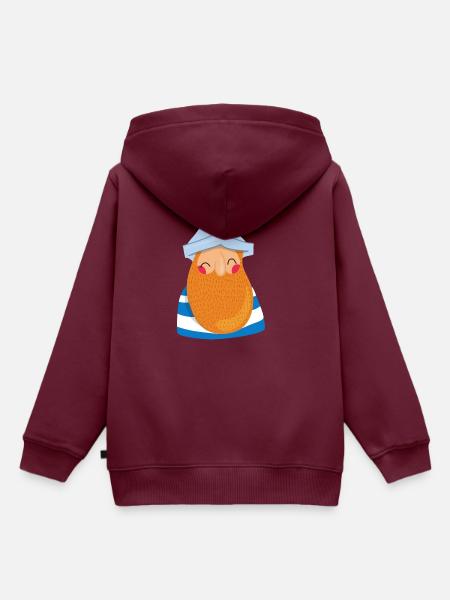SAILOR - Kinder Premium Organic Hoodie - Burgunderrot