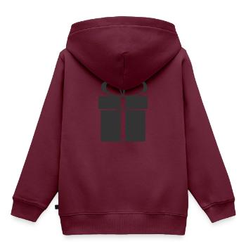 Geschenk - Kinder Premium Organic Hoodie - Burgunderrot - Hinten - AI Model Kid Female (0cm)